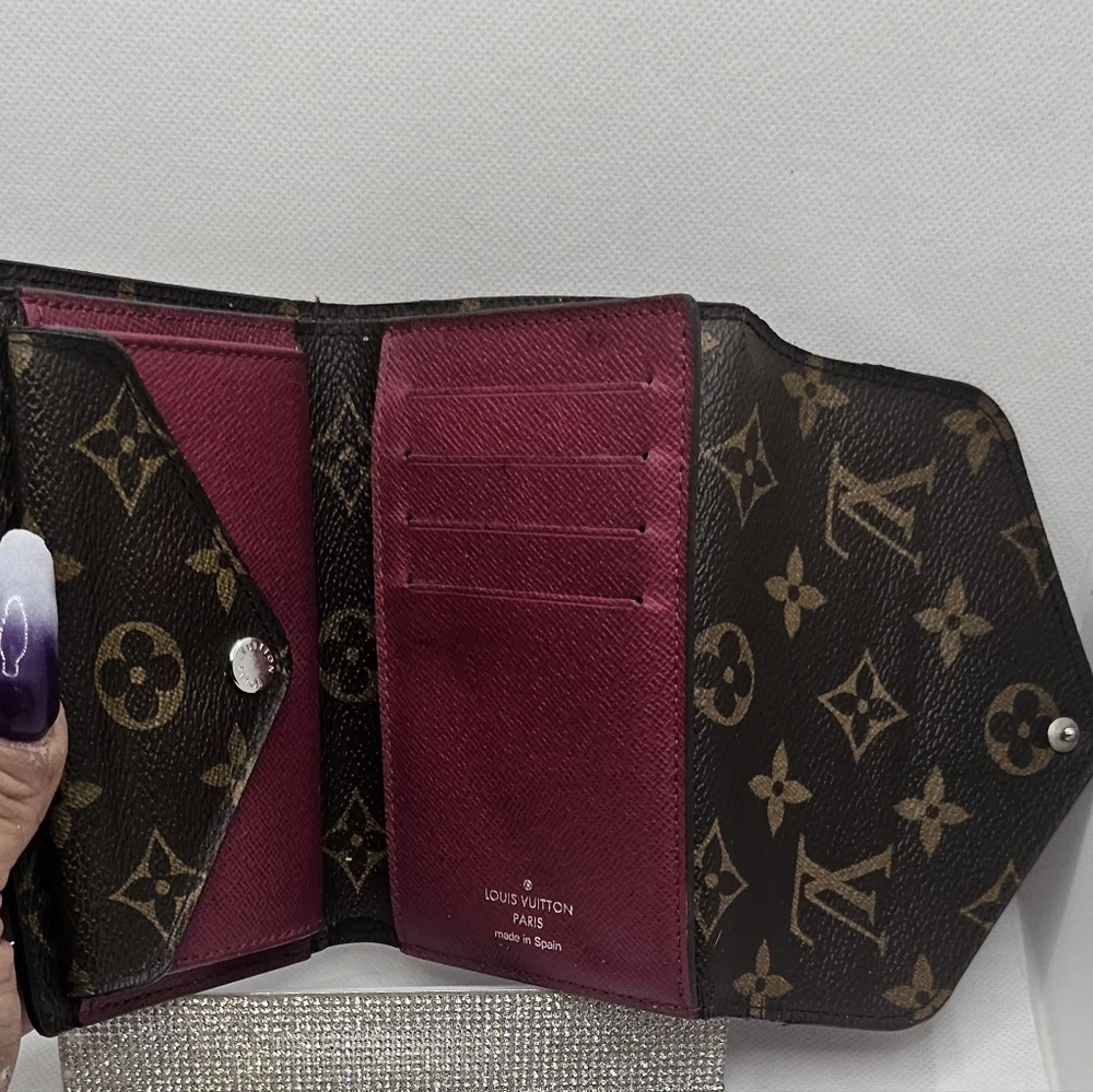 Louis Vuitton Brown Monogram and Pink Epi Leather Continental Wallet